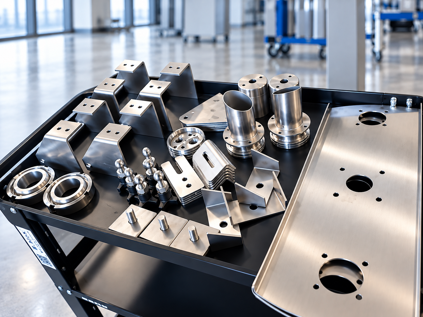 Componenti e accessori metallici per macchine industriali di dosaggio e riempimento